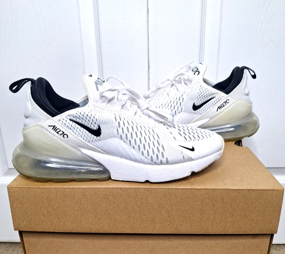 Nike Air Max 270 White Black AH8050-100 size 8